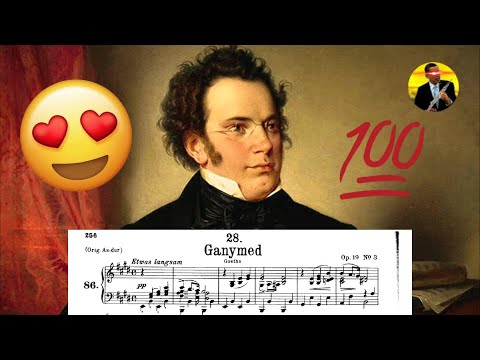 GANYMED by F. Schubert (D. 544) - Version for Low Voice in E Major (With Score)