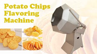 How to evenly flavor chips industrially? Check new-design octagonal potato chips flavoring machine