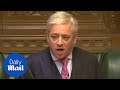 John Bercow gets laughed at for talking about 'the government of the day' - Daily Mail