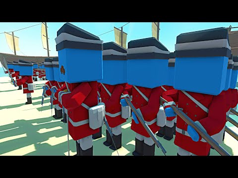 Red Coat Beach Invasion of ISLAND FORT! - Ancient Warfare 3