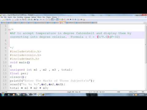C Programming The First C Language Program Part 1