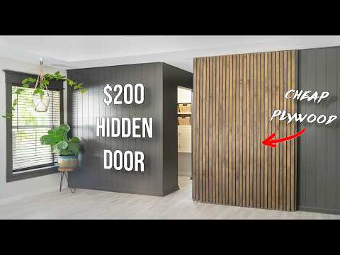 DIY Slat Door from Plywood &  Vertical Shiplap Paneling
