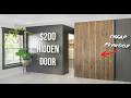 DIY Slat Door From Plywood Vertical Shiplap Paneling