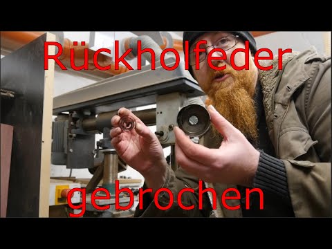 Bohrmaschine Rückholfeder gebrochen Reparatur für 0 Euro Tischbohrmaschinen Ständerbohrmaschine