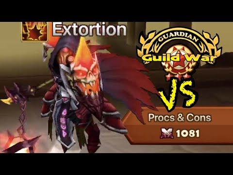 Summoners War - G3 Guild War - Testing out Extortion vs Mo Long!