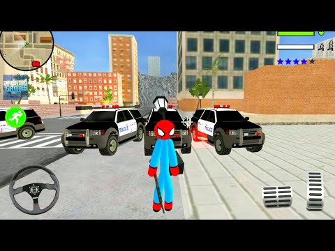 Police Stickman Simulator #5 - Spider Policeman Officer 3D - Android Gameplay