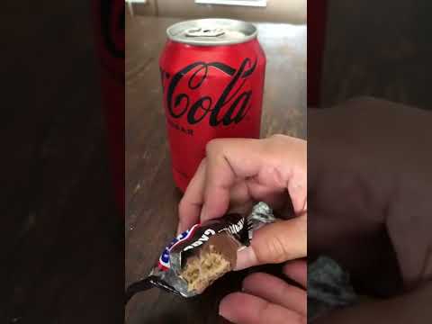 Snickers and Coke Zero a match?🤣 🍫✅ ASMR #satisfying #shorts #sweets