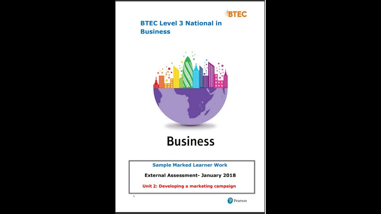 BTEC Business, Level 3, Unit 2: How to do the exam + tips - going over a past paper