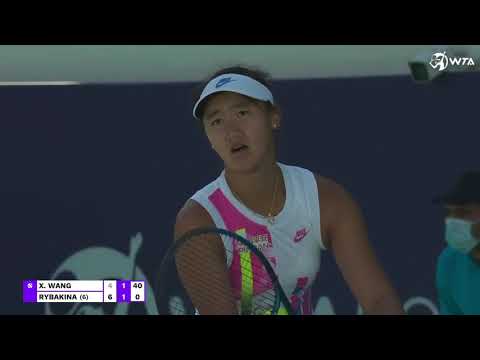 Wang Xiyu vs  Elena Rybakina ¦ 2021 Abu Dhabi Second Round ¦ WTA Highlights