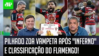 ‘Você vai viver um inferno, seu bobo’; Pilhado zoa Vampeta após Flamengo eliminar o Atlético-MG