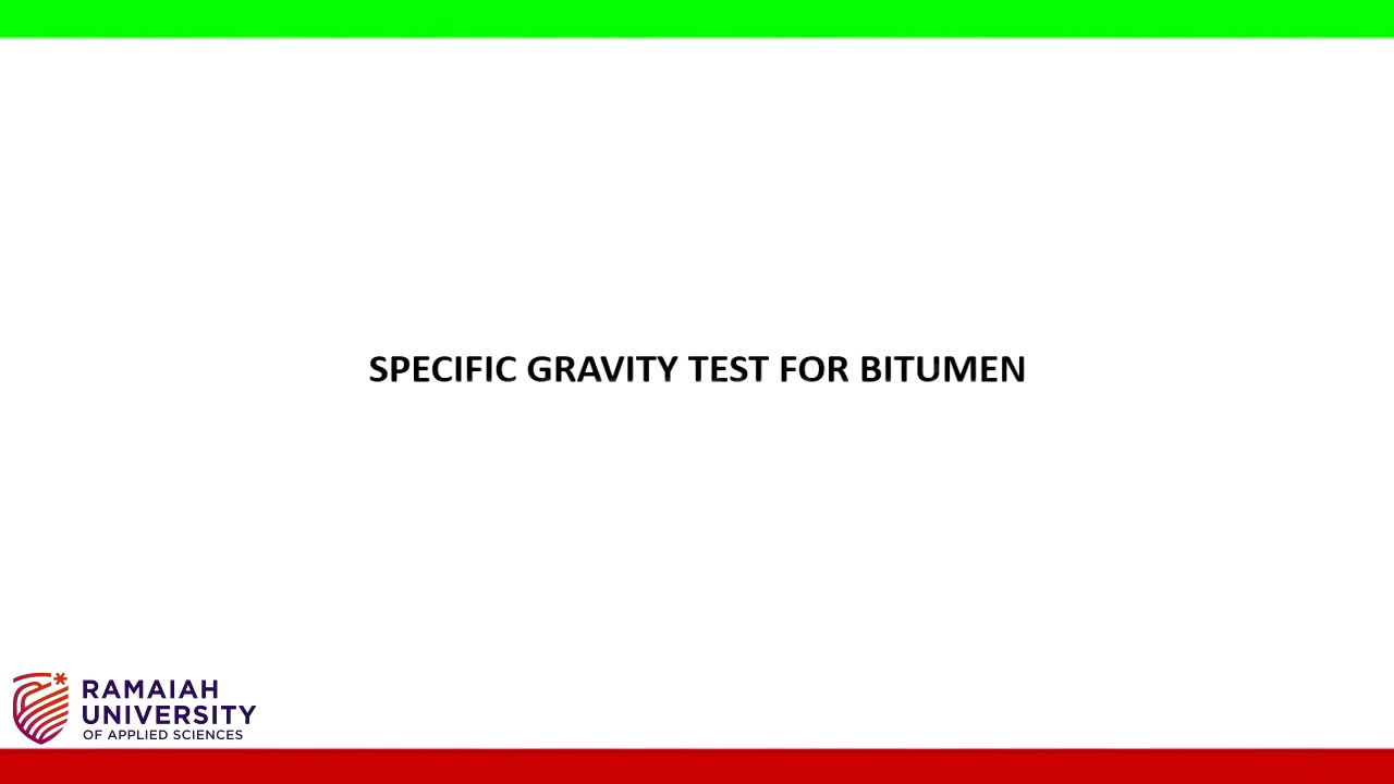 Specific Gravity of Bitumen