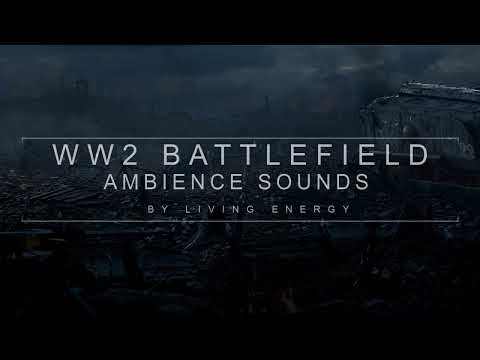 Battlefield War Ambience, distant gunfire battles, artillery fire, bomb explosions, sleeping & relax
