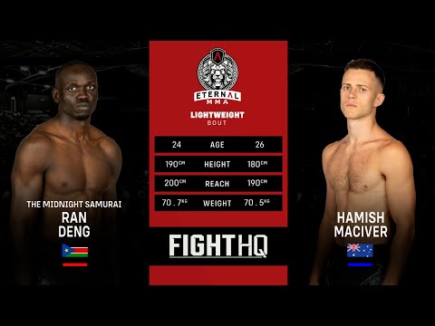 Eternal MMA 90 : Ran Deng VS Hamish Maciver | FULL FIGHT