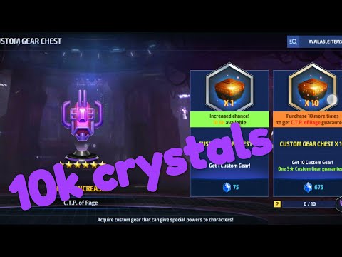 Spending 10K crystals for CTP of rage in dimension Chest!