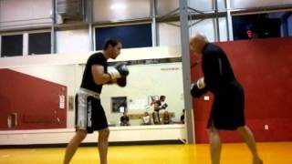 50 year old boxer schools PRO MMA fighter