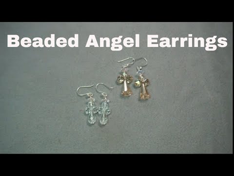 How To Make Stunning Crystal Angel Earrings In This Step-by-step Tutorial! #easyjewelry