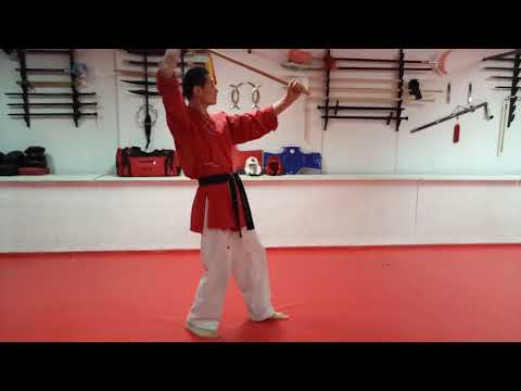 TaeKwonDo middle staff block system