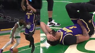 [花絮] AD被杰倫肘擊老二 湖人VS青賽