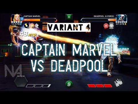 Captain Marvel Destroys Variant 4 Deadpool X-Force - Easy Boss Solo