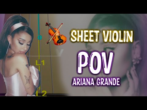 Ariana Grande - POV violín Tutorial / tutorial de violin / Tab Tutorial / Sheet Music violín / tabs