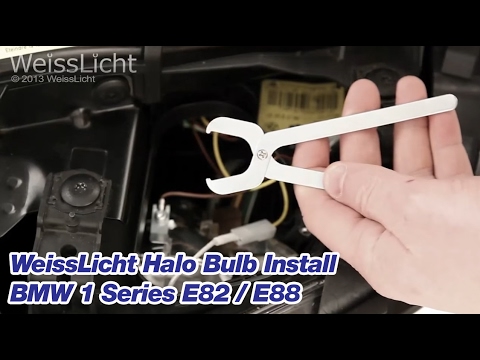 BMW E82 HALO BULB ANGEL EYE BULB E88 INSTALL DIY WeissLicht Halo Bulb Install BMW 1 Series E82 / E88