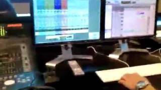 Romek Miles recording at the studios of City College NYC