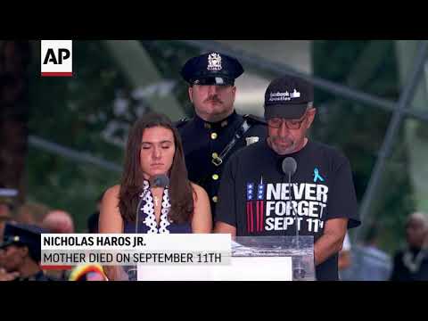New York is commemorating 9/11 with somber tributes at the site of the World Trade Center attacks. Each year at ground zero, victims' relatives infuse the name reading ceremony with personal messages of remembrance, inspiration and political concern. (Sept. 11)