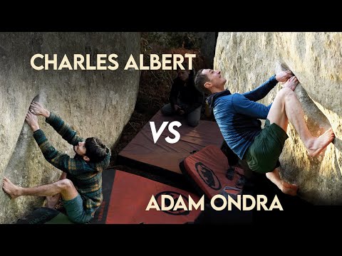 Adam Ondra essaye un Bloc de Charles Albert  (ft Lucien Martinez, Camille Coudert)