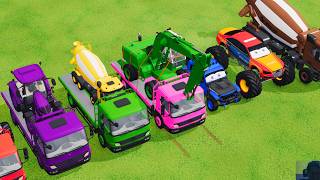 Download lagu TRANSPORTING EXCAVATOR MIXER TRUCK TRACTOR JEEP OFFROAD MONSTER TRUCK GAME FARMING SIMULATOR 22 mp3