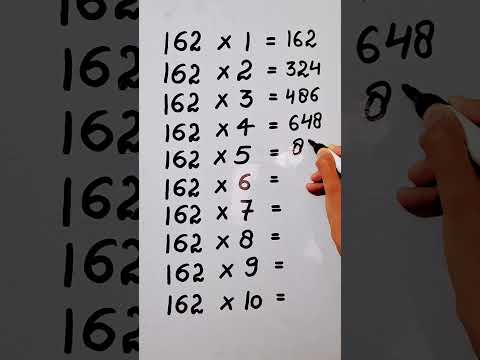 write the Table of 162  in 23 second only..#hack #maths #mathshack ‎@study_care0 