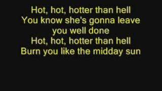KISS - Hotter than hell (lyrics)