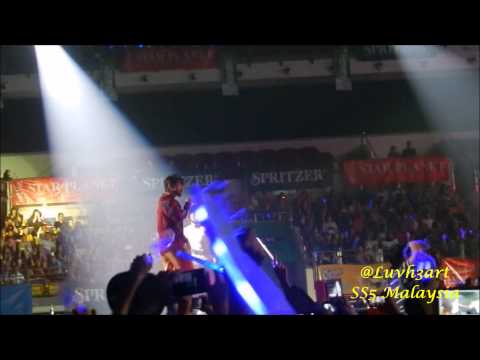 131123 SS5 Malaysia EunHae back hug during Wonder Boy