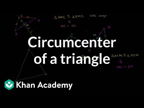 Circumcenter Of A Triangle Video Khan Academy