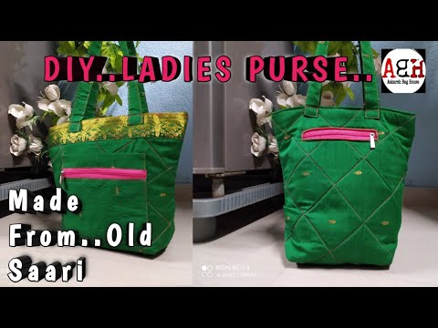 How To Make Ladies Purse || Ghar Per Purse Kaise Banaye || Sari Se Purse Banana|| Designer Purse ||