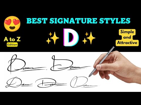 Signature Style of my name D | D Signature Style | Signature Ideas for Letter D | Star Signature