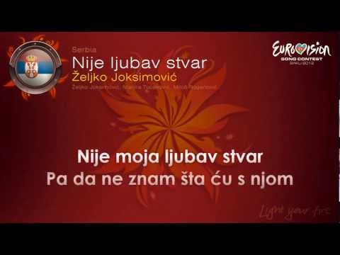 Zelko Joksimovec-Nije Ljubav Stvar  (Serbia)-Eurovision Song Contest 2012-on screen lyrics (HD)