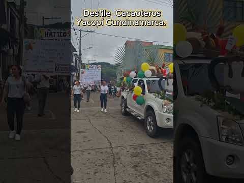 Desfile de Cacaoteros por las calles de Yacopí Cundinamarca. 