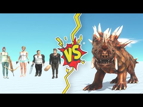 ARBS Modern Humans VS Hellhound | Animal Revolt Battle Simulator
