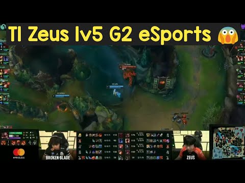 T1 Zeus 1v5 G2 eSports | T1 Zeus Gnar