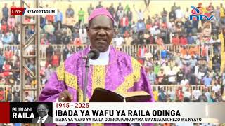 Prof. David Kodia's sermon during the state funeral of Raila Odinga at Nyayo Stadium