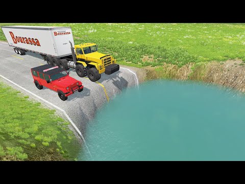 Cars Vs Huge Water Potholes #4 – BeamNG.Drive | Dancing Cars