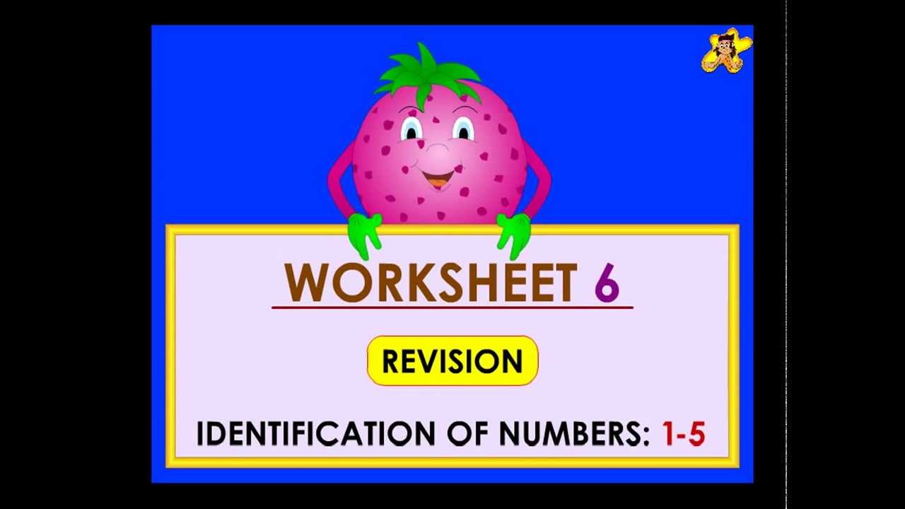 Kindergarten learning number worksheets - numbers 1 to 5