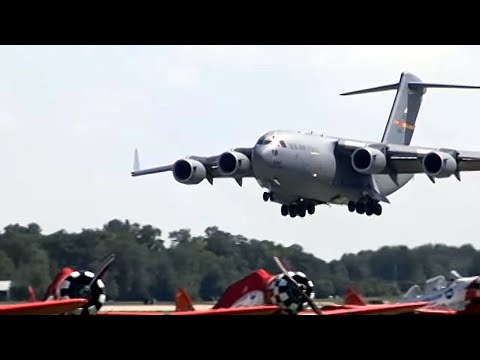 C-17 Globemaster Using Full Reverse Thrust