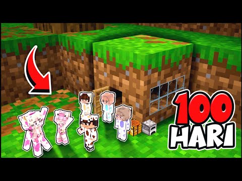 MOOCI & MILO JADI KECIL DAN BERTAHAN DI DALAM GRASS SELAMA 100 HARI di MINECRAFT 