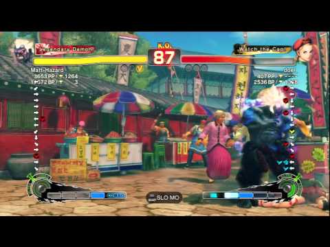Matt-Hazard (Oni) Vs doel_ (Cammy) SSF4 AE Ranked Matches - PSN