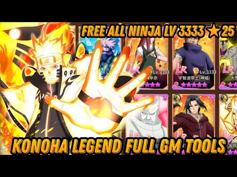 KONOHA LEGEND FULL GM TOOLS - FREE ALL NINJA ★25 LEVEL 3333 + UNLIMITED GOLD,ITEM & MORE