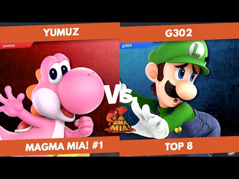 Yumuz(Yoshi) vs g302(Luigi) - TOP 8 LOSERS - MAGMA MIA! #1
