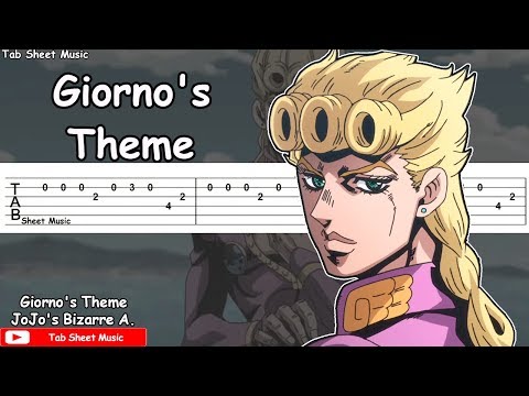 Giorno's Theme (from Jojo's Bizarre Adventure Golden Wind) - Guitar Tutorial Video