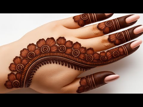 stylish back hand mehndi design|Easy mehndi design| simple mehndi design|mehndi ka design|mehndi |