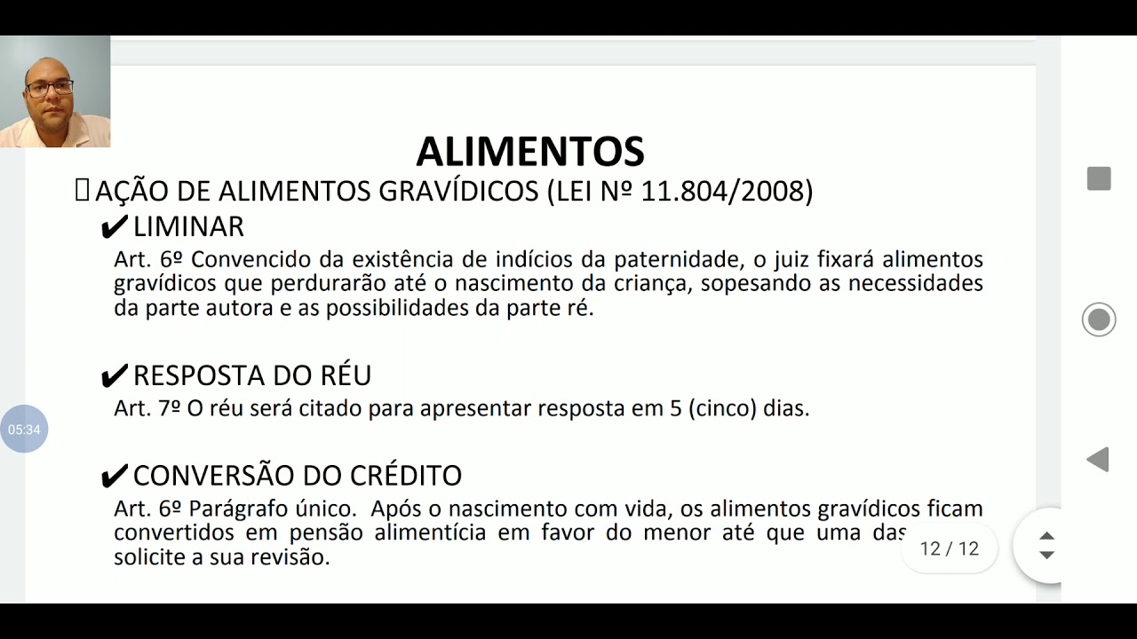 Processo Civil - Alimentos gravídicos